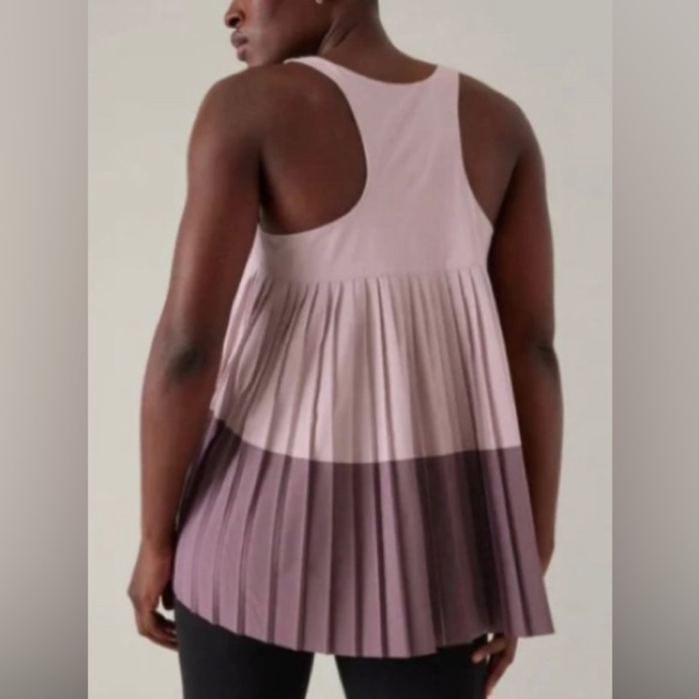 ATHLETA SWING FORWARD PLEATED TANK - Picture 3 of 5